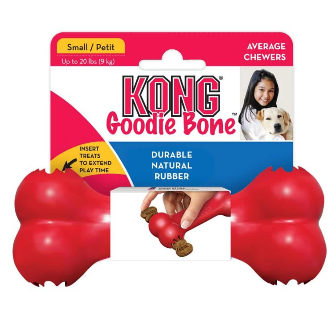 Brinquedo clássico para cachorro de osso Goodie KONG tamanho S