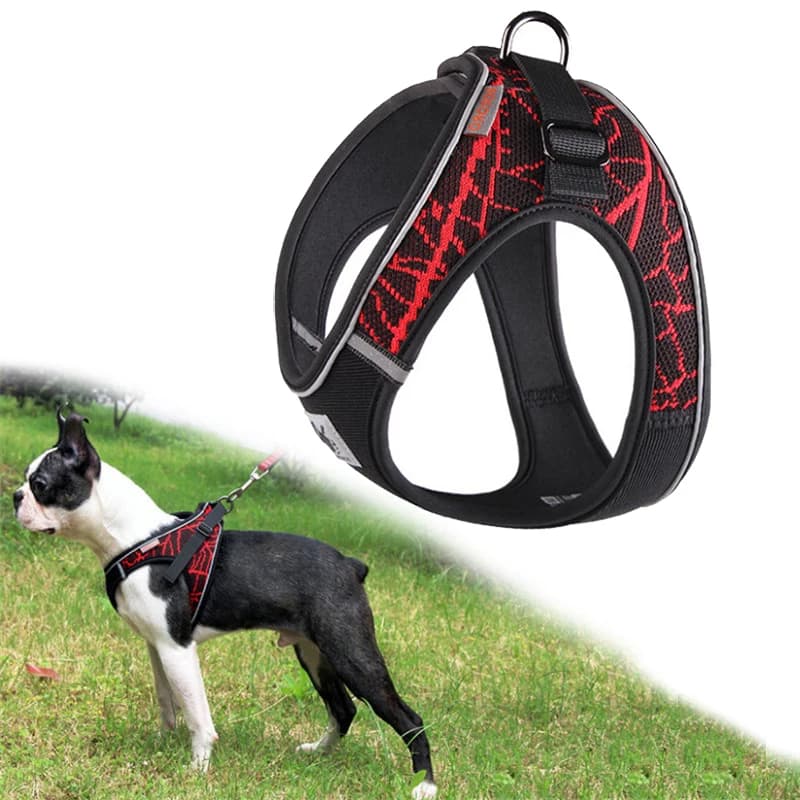 Reflective No Pull Harness para cães pequenos e médios, acolchoado Harness Vest, Pet Harness para Bulldog, Chihuahua, sem Choke Free, respirável