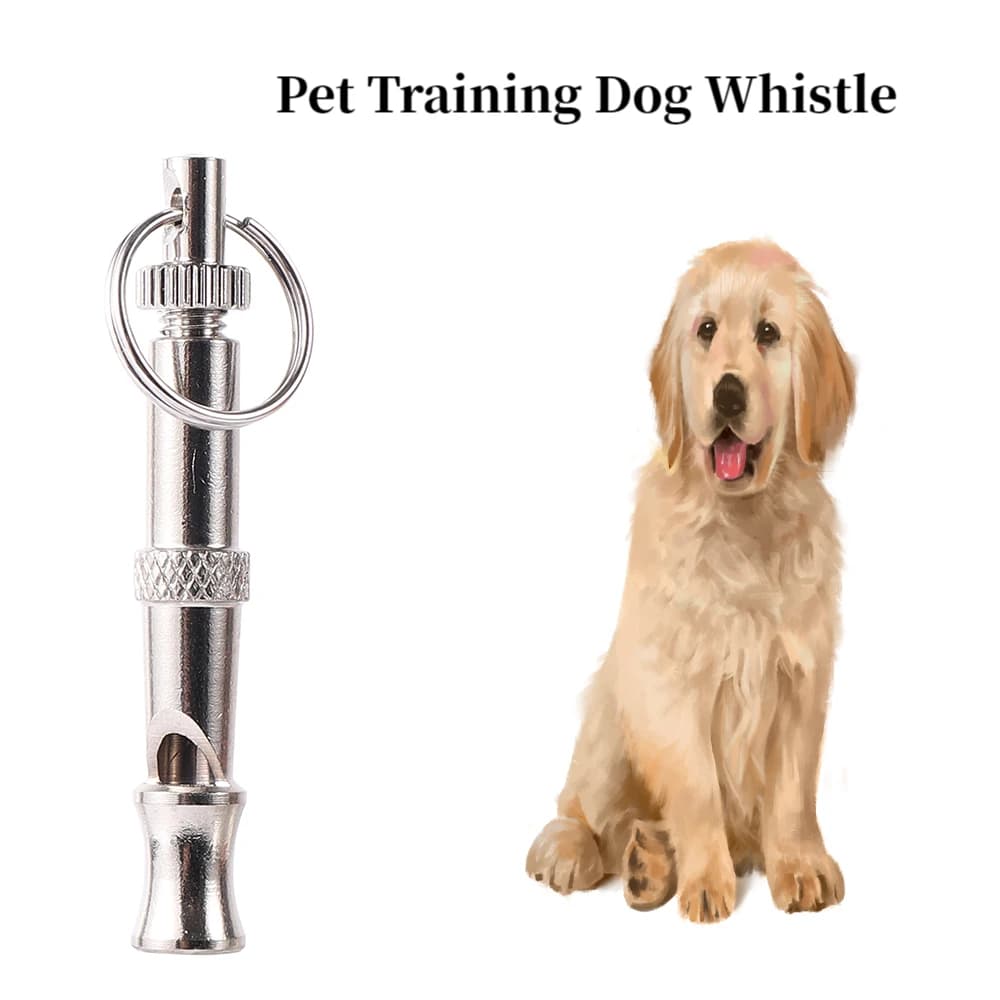 Dois tons ultra-sônica flauta para Pet Training, cão apito, parar de latir, repelente de som, gato Keychain, cachorro Keychain, 1pc