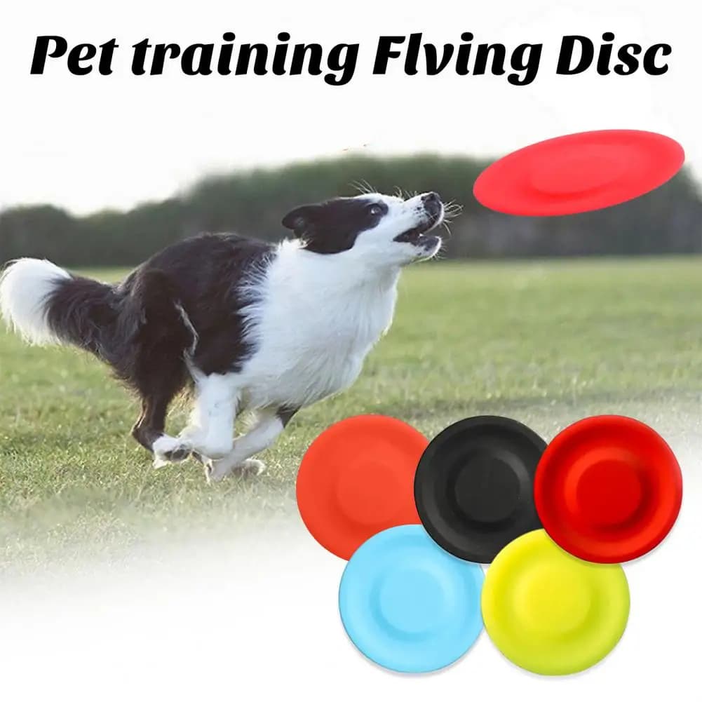 Disco voador brinquedo para cães, Gel de sílica, Mini, brinquedo resistente à mordida, treinamento interativo, esportes ao ar livre, Pet Shop