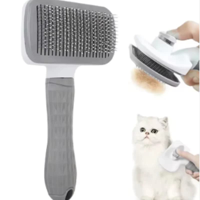 Escova Removedora de Pelos de Cachorro e Gato, Pente para Cuidado e Higiene de Animais de Estimação de Pelagem Longa, Remove Pelos, Escova de Limpeza para Banho, Acessórios para Cães