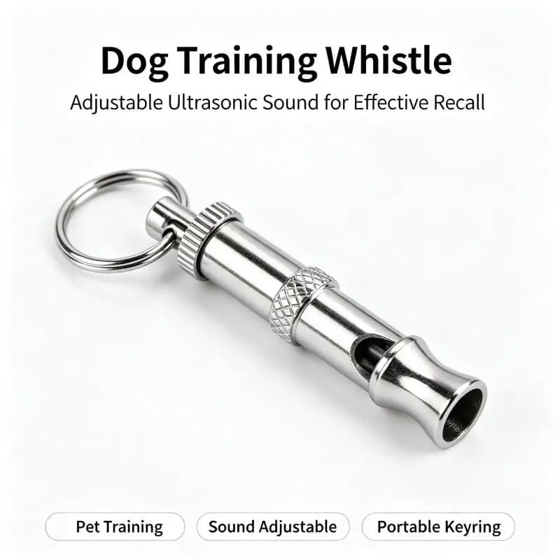 1 apito para cães, para parar o latido, com altura de som ajustável e chaveiro, apito profissional para convocar animais de estimação, cachorros, gatos e cães.