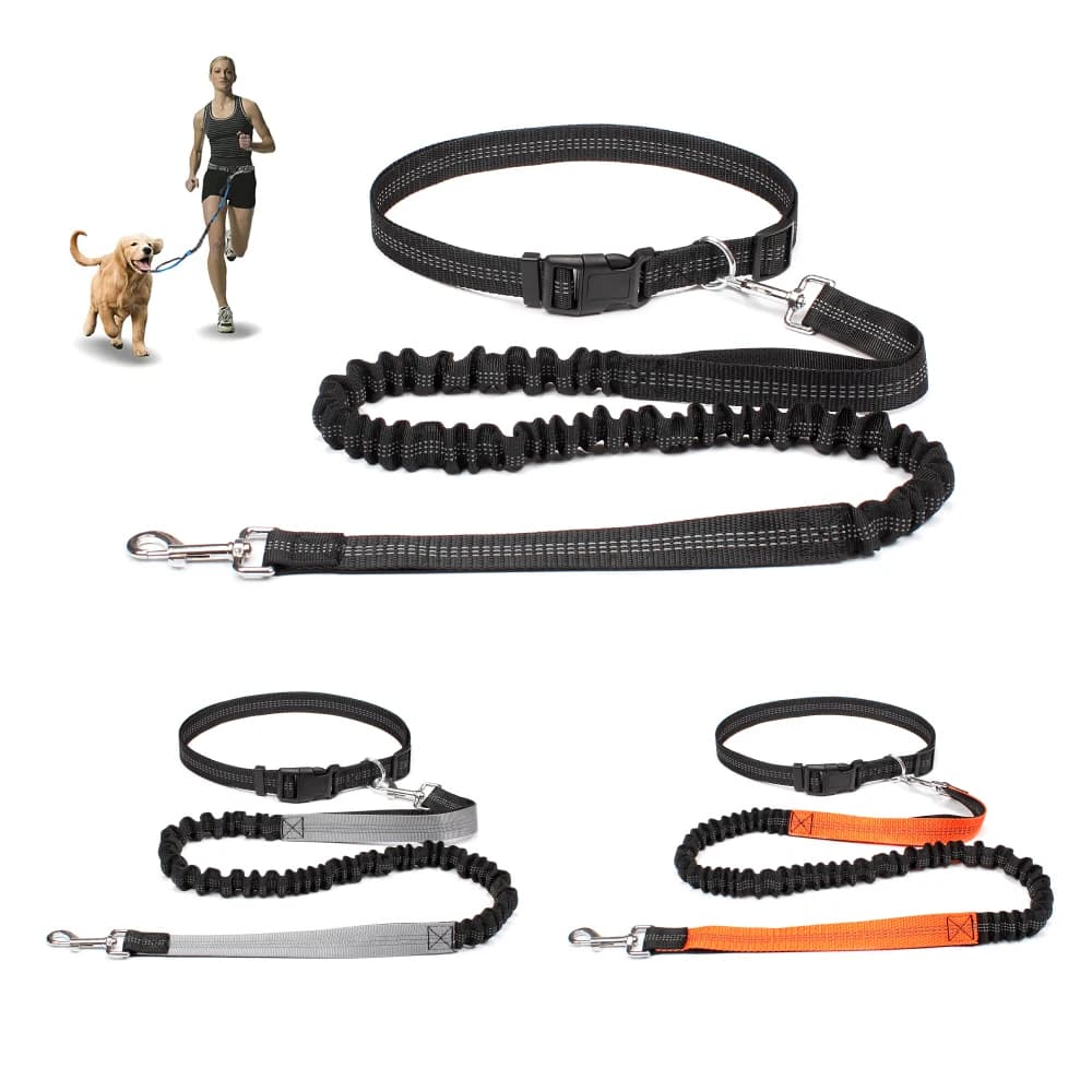 Coleira de Cachorro Mãos Livres para Passeio, Corrida e Caminhada, Coleira Ajustável com Cinto de Cintura e Alça Peitoral, Corda de Tração, Acessórios para Cães