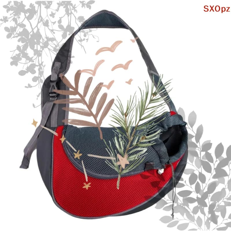 Mochila de Transporte para Gato/Cachorro, Bolsa Transversal Respirável de Malha para Viagem Bolsa de Ombro para Filhotes, Caminhadas e Acampamentos