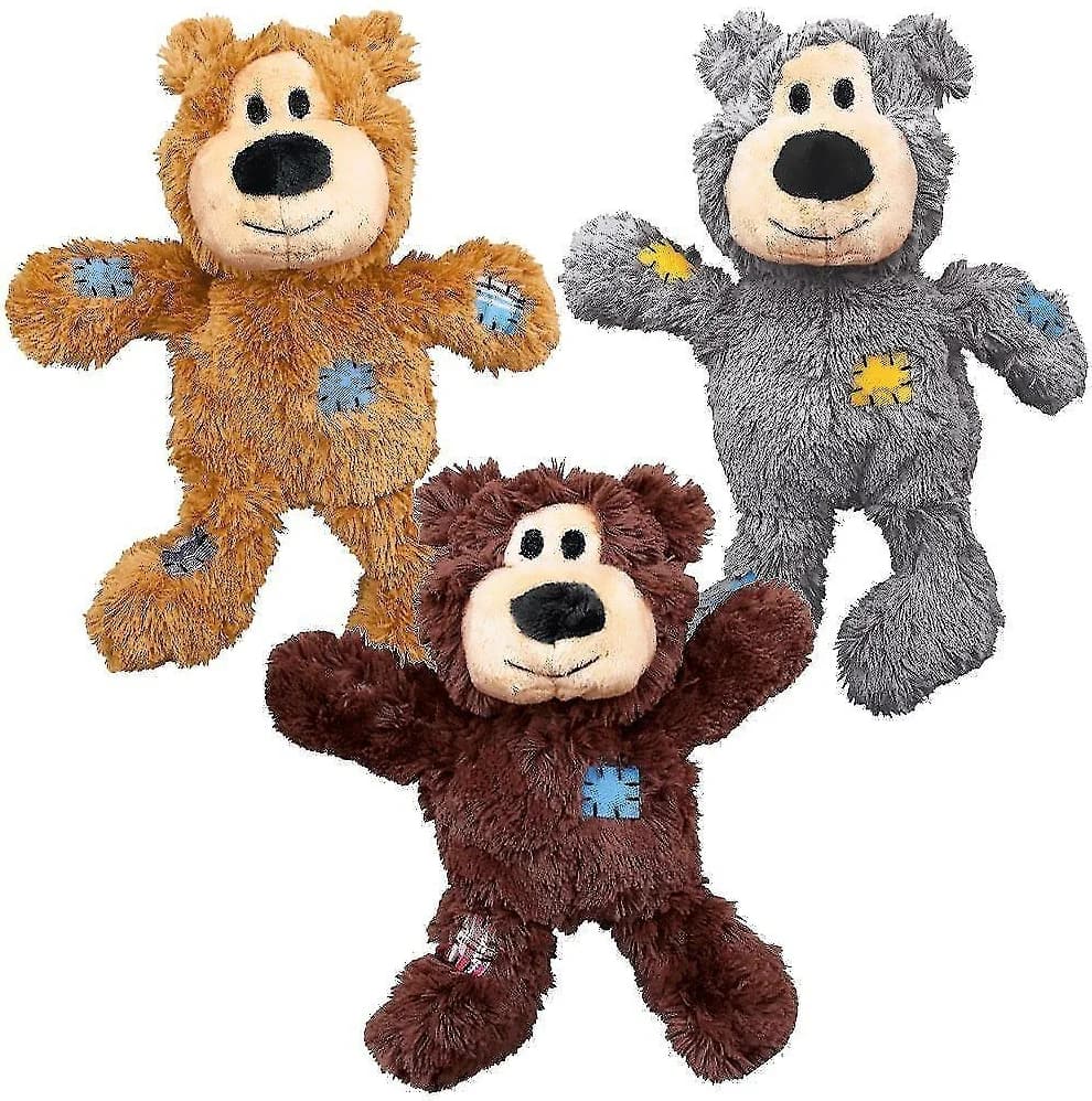 Brinquedo para cachorro KONG Wild Knots Bear, cores diversas aleatórias