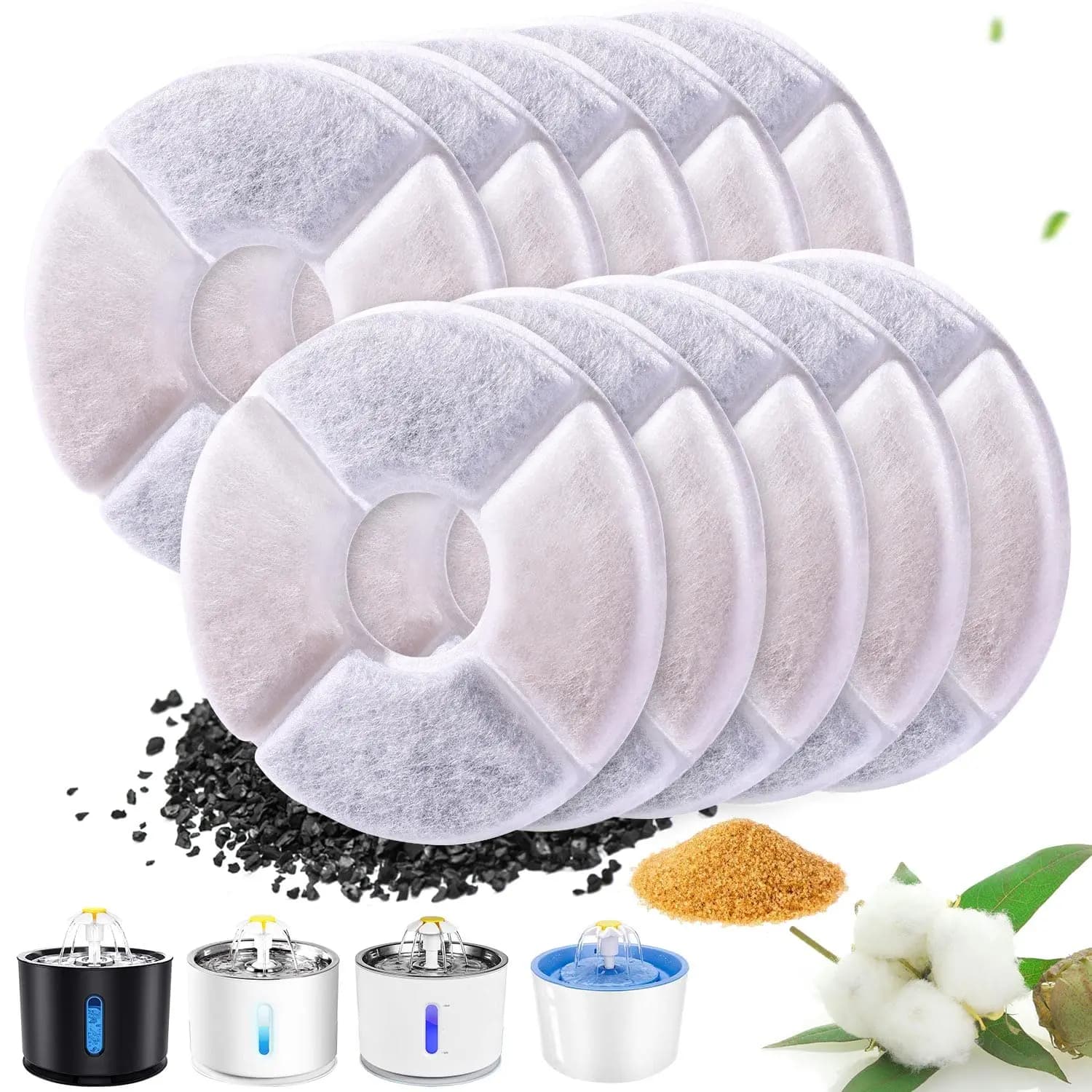 1 Peça de Esponjas Pré-Filtro para Bebedouros de Água para Cães ou Gatos de 2.0-2.4L, Filtro de Substituição para Sistema de Filtragem de Fonte para Animais de Estimação