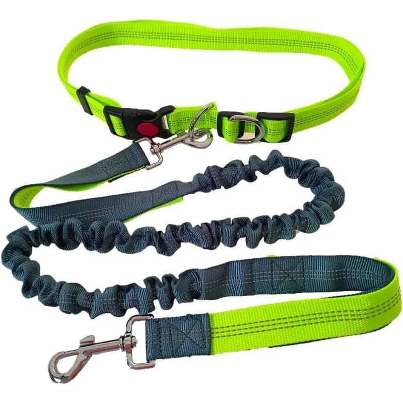 Coleira de Cachorro Mãos Livres com Cinto Ajustável para Caminhada, Corrida e Passeio, Alça Peitoral e Corda de Tração  Acessórios para Cães