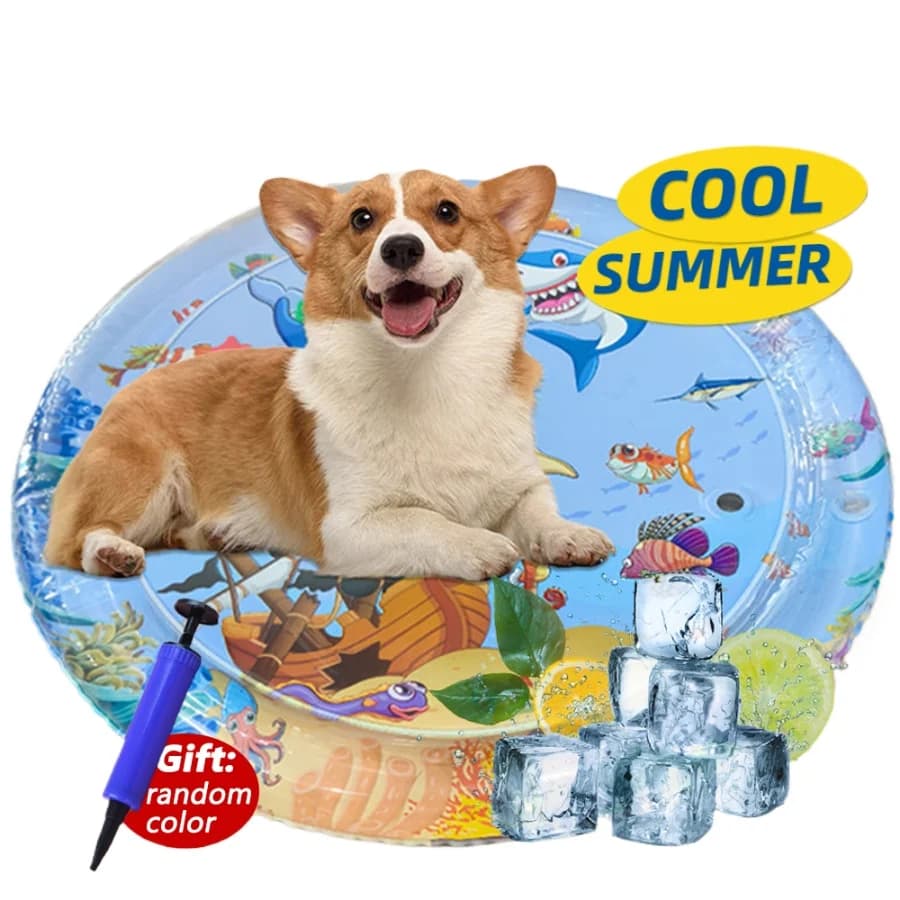 Refrigeração Pet cama com almofada, Ice Pad, cão dormindo esteira quadrada, cachorros e gatos, canil, qualidade superior, frio fresco, 2pcs, verão