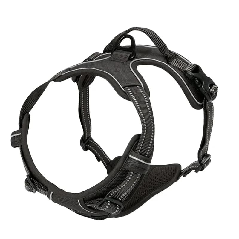 Coleira Peitoral para Cães Sem Puxões, Ajustável, Acolchoada Macia, Colete Refletivo de Oxford Anti-Estrangulamento com Alça de Controle Fácil para Cães Grandes