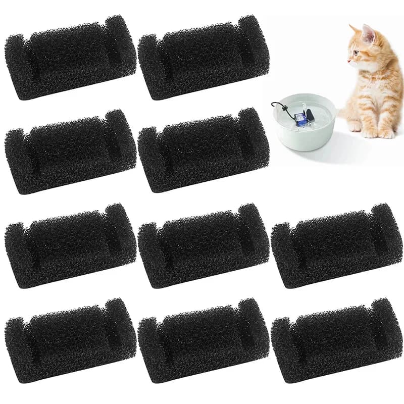 10/4/1 pçs pet beber esponja filtro dispensador de água para gatos e cães saudável esponja filtro pet bebedouro acessórios