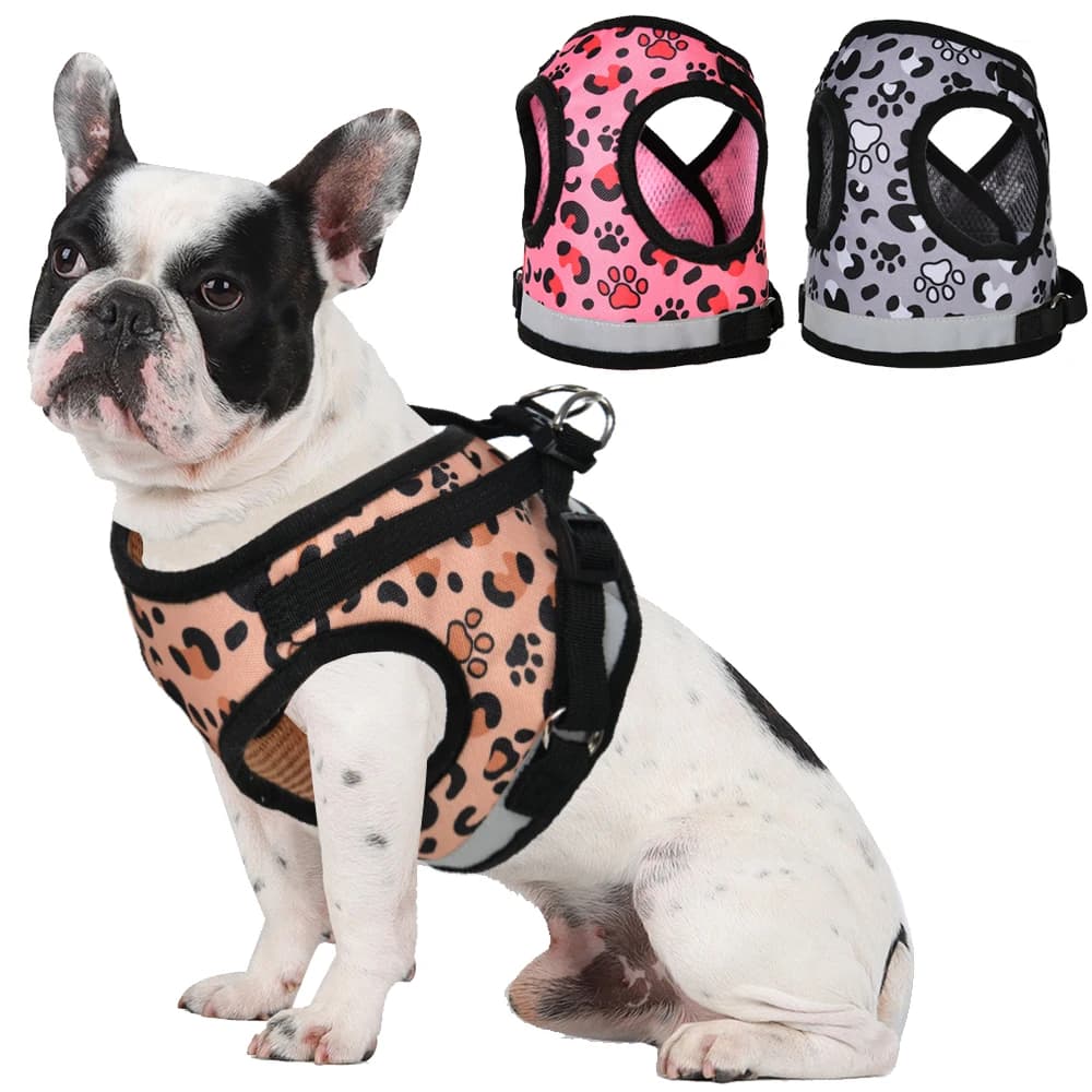 Arnês para cães pequenos e médios gato reflexivo cinta peitoral para animais de estimação ao ar livre andando filhote de cachorro colete arnês chihuahua yorkshire suprimentos