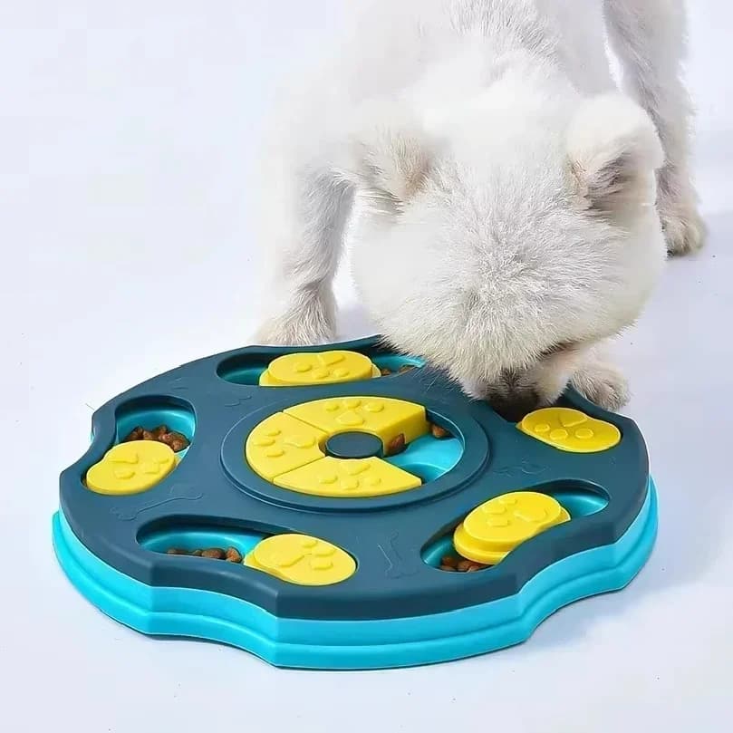 Brinquedos de quebra-cabeça para cães, comedouro lento interativo, aumenta o QI do cachorro, dispensador de comida, alimentação lenta, tigela antiderrapante, jogo de treinamento para cães e gatos.