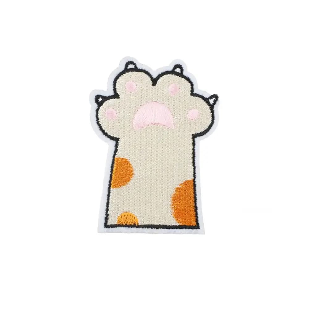 Patches Bordados Termocolantes de Patas de Gato e Cachorro para Roupas, Jaquetas Jeans e Tecidos de Costura