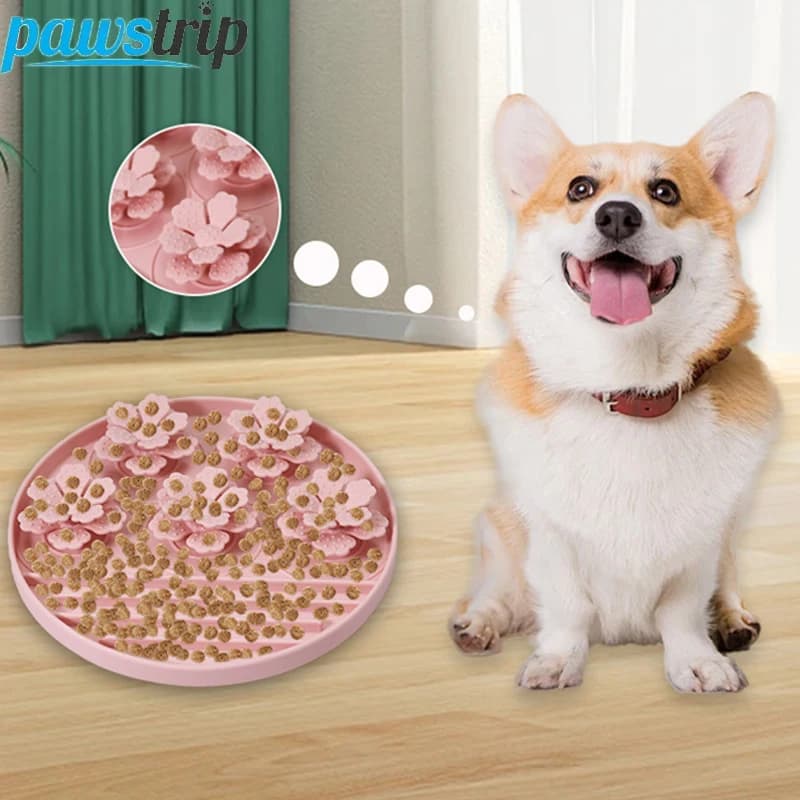 Tapete de silicone para alimentação lenta de animais de estimação, tapete redondo para lambendo cães com ventosas, tapetes anti-asfixia para animais de estimação, pratos de alimentação para cachorros,