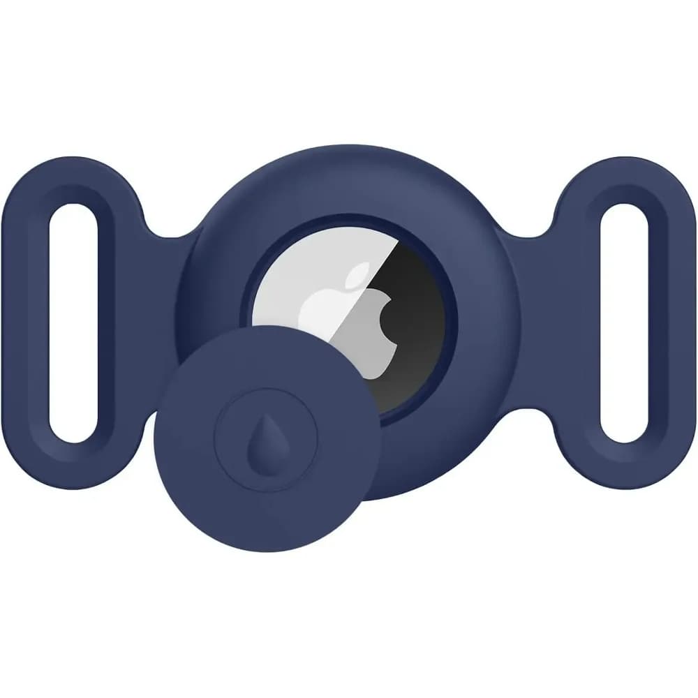Suporte de coleira de cachorro airtag para apple airtag, rastreador de cachorro, acessórios de rastreamento gps, capa de silicone anti-perda para coleira de cachorro de gato de estimação