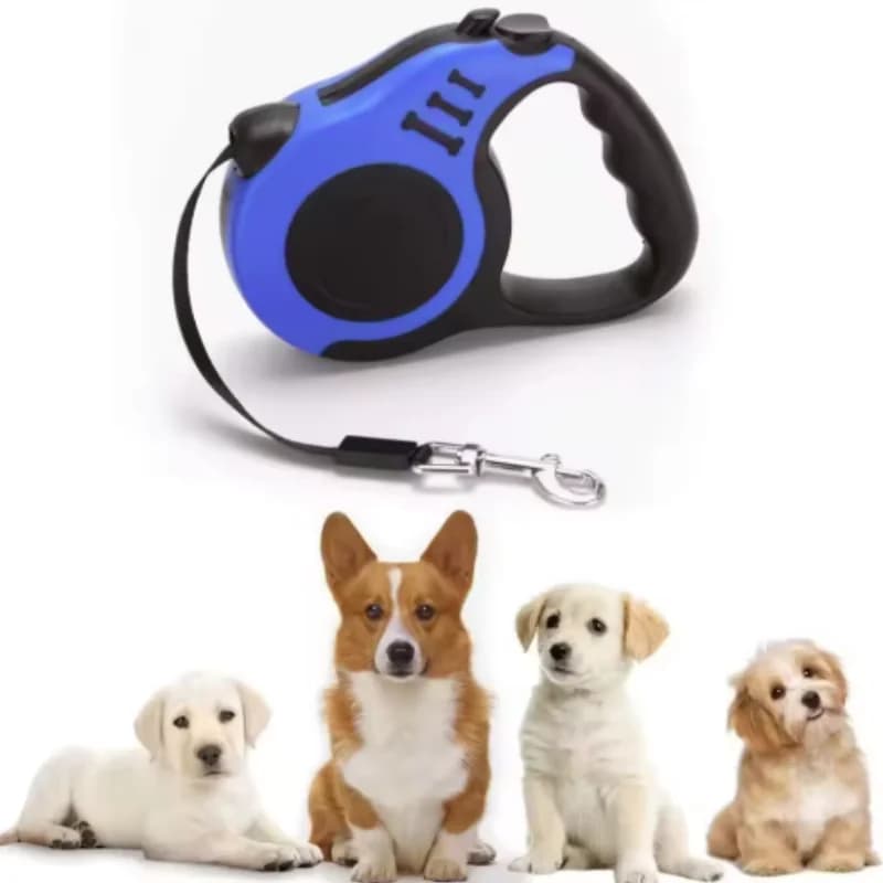 Coleira Retrátil Automática 3M 5M para Cães Pequenos e Gatos, Guia Durável de Nylon para Cachorros, Ideal para Viagens, Passeios e Caminhadas ao Ar Livre