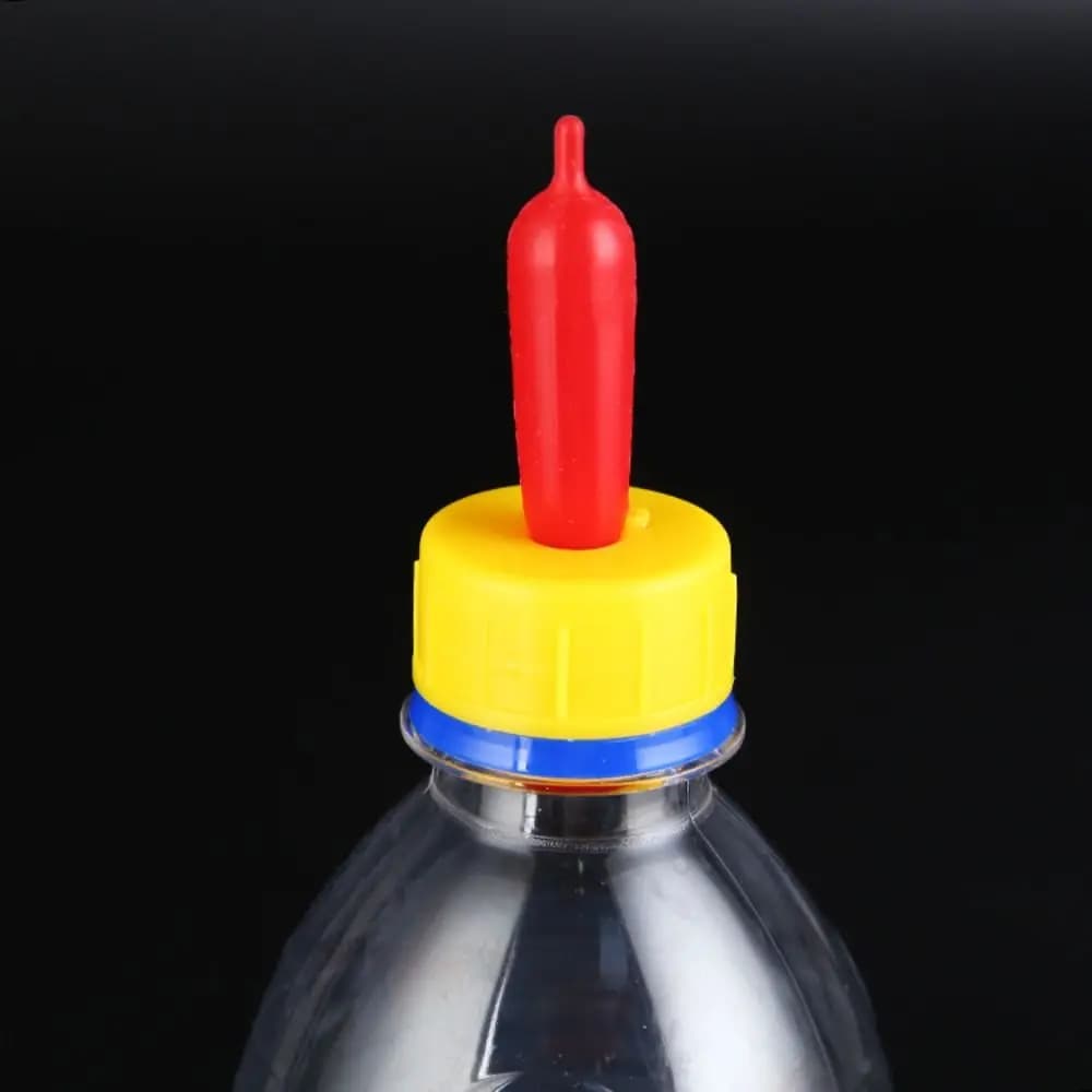 10 peças de Borracha Macia para Alimentação de Pequenos Animais Ferramenta de Bebedouro, Chupeta para Ovelhas, Cordeiro, Cachorro, Gatinho, Cabra, Bico de Alimentação Rosqueável para Garrafa