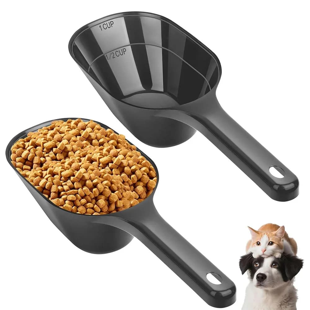 Colher para Ração de Cachorro, Colher Medidora de 1 Copo com Linhas de Medição para Cães, Filhotes e Gatos