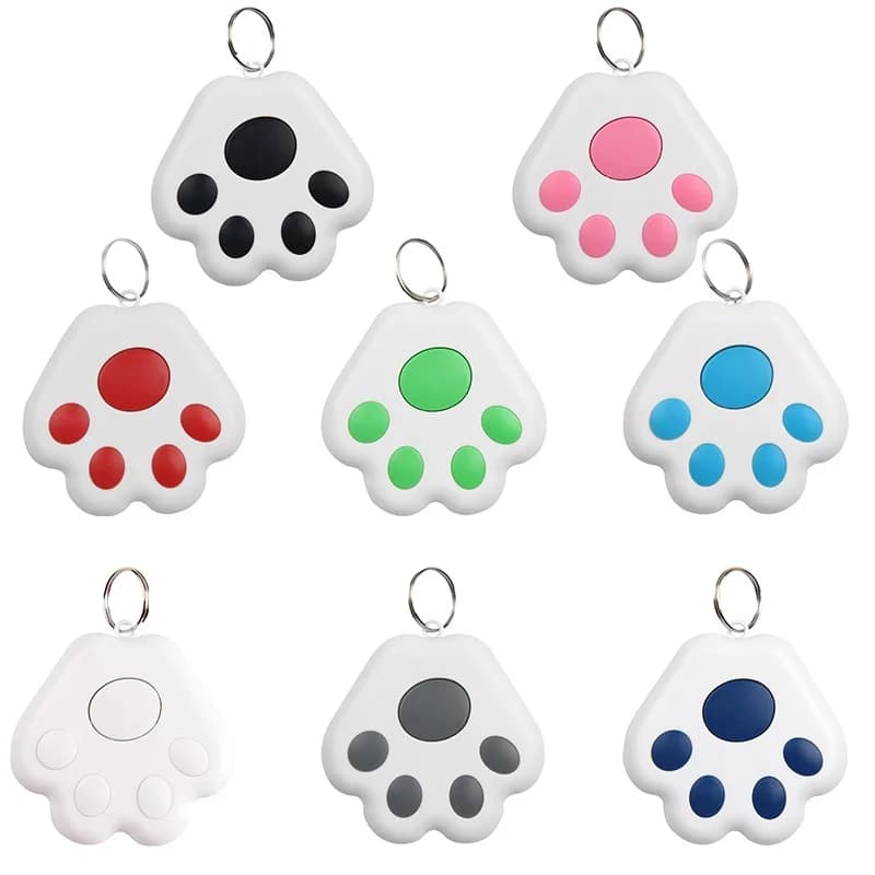 Mini rastreador gps inteligente bluetooth, dispositivo anti-perda, formato de pata de cachorro, bolsa para crianças, carteira, rastreamento sem fio, acessórios de localização inteligente