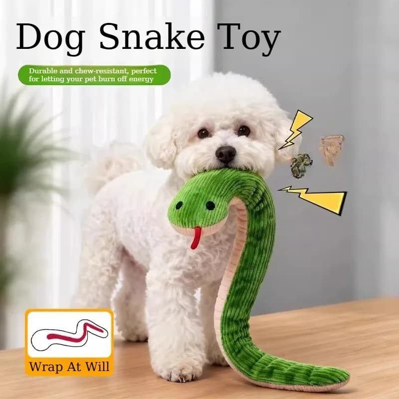 1/2 Peças Brinquedo Interativo para Cães e Gatos, Cobra de Pelúcia, Brinquedo de Mastigar para Limpeza dos Dentes, Resistente à Mordida, para Filhotes, Alivia o Tédio, Brincadeira Divertida