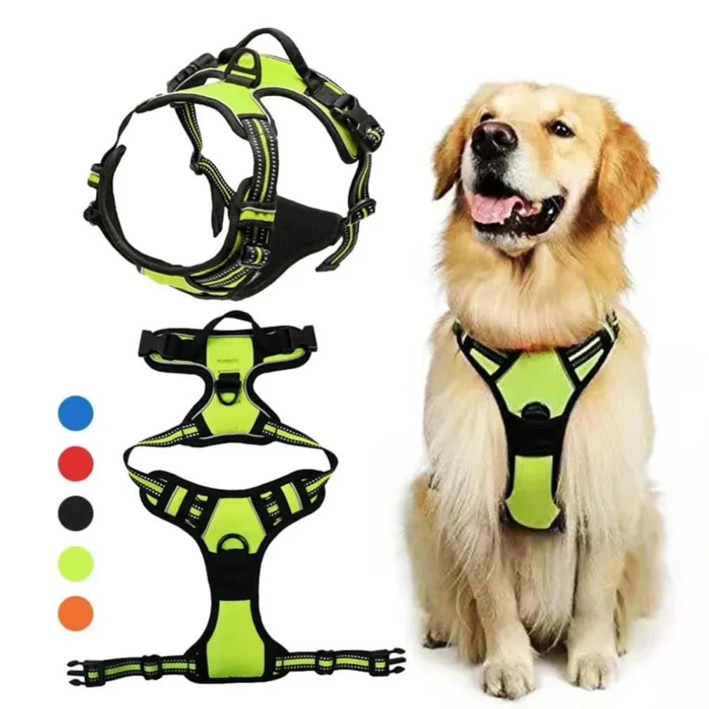 Arnês para cães de estimação reflexivo ajustável respirável colete cinta peitoral para cães pequenos médios grandes gato filhote de cachorro coleira acessórios para cães