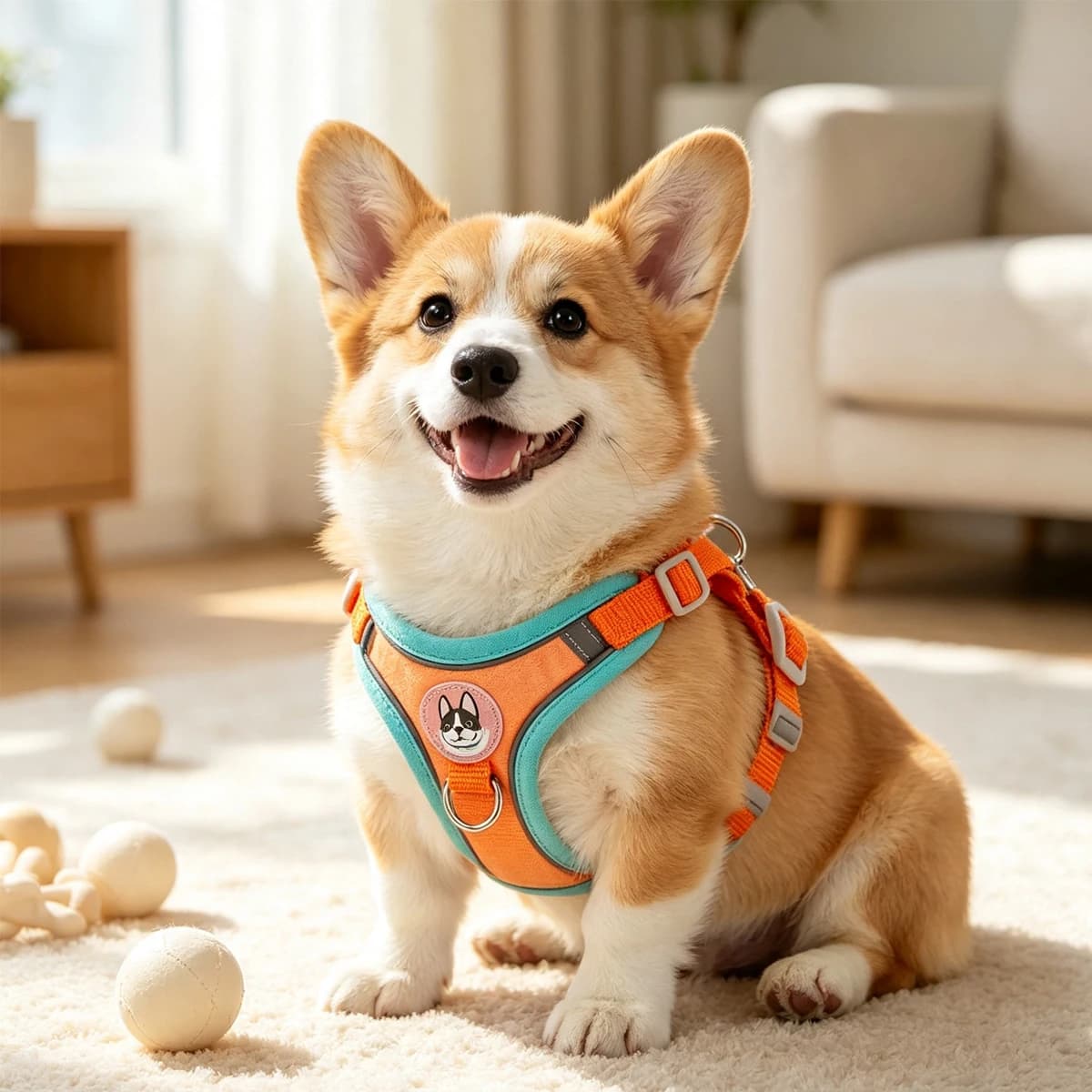 Conjunto de Arnês e Coleira de Luxo para Cães Pequenos - Acessórios Essenciais para Raças de Cães - Equipamento de Peito e Suprimentos para Animais de Estimação