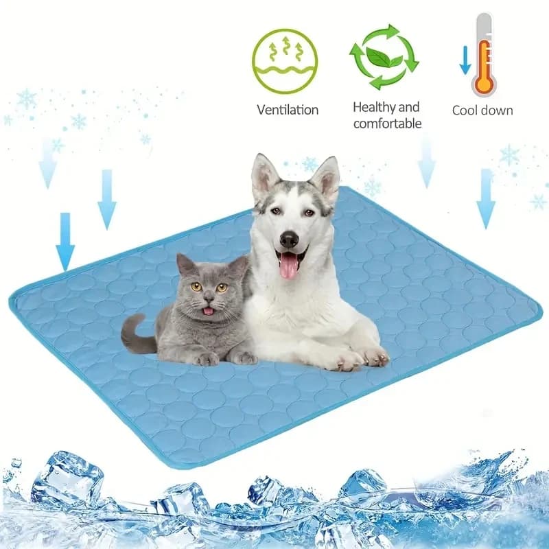 Tapete Refrescante para Cães, Cama Fria de Verão para Animais de Estimação, Extra Grande para Cães Pequenos e Grandes, Acessórios para Animais de Estimação, Manta Durável para Gatos, Sofá, Manta de Ge