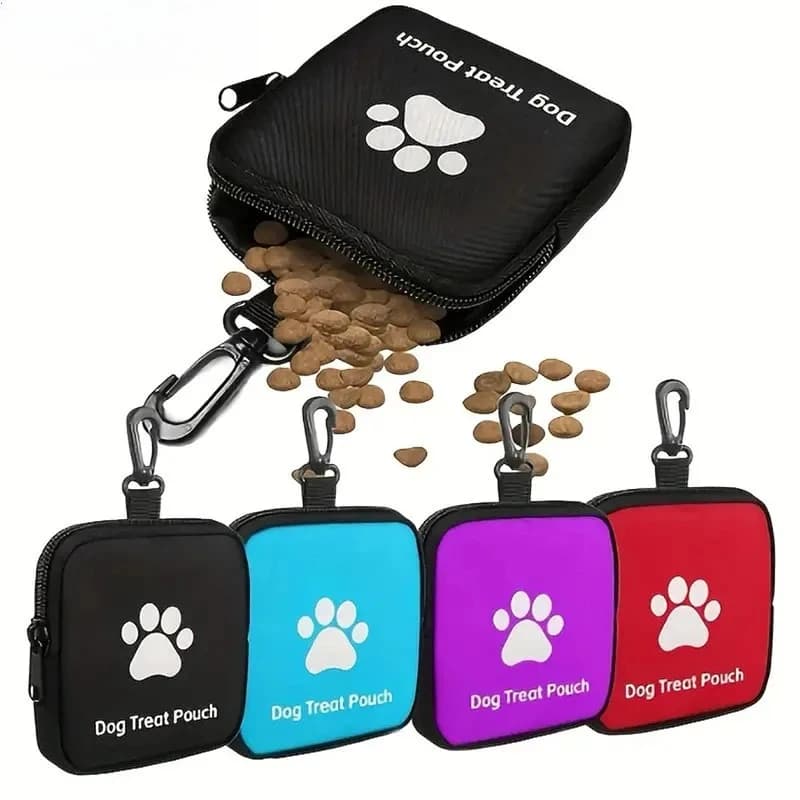 Bolsa portátil para petiscos de cachorro, 11  11  3cm, bolso para treinamento ao ar livre, com ganchos, bolsa multifuncional para recompensas de cachorro, suprimentos para animais de estimação, 1 peça