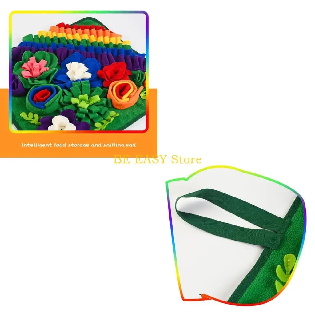 E28F Dog Treat Dispensando Snuffle Brinquedo colorido para mastigar para cachorro Soft Snuffle Mat