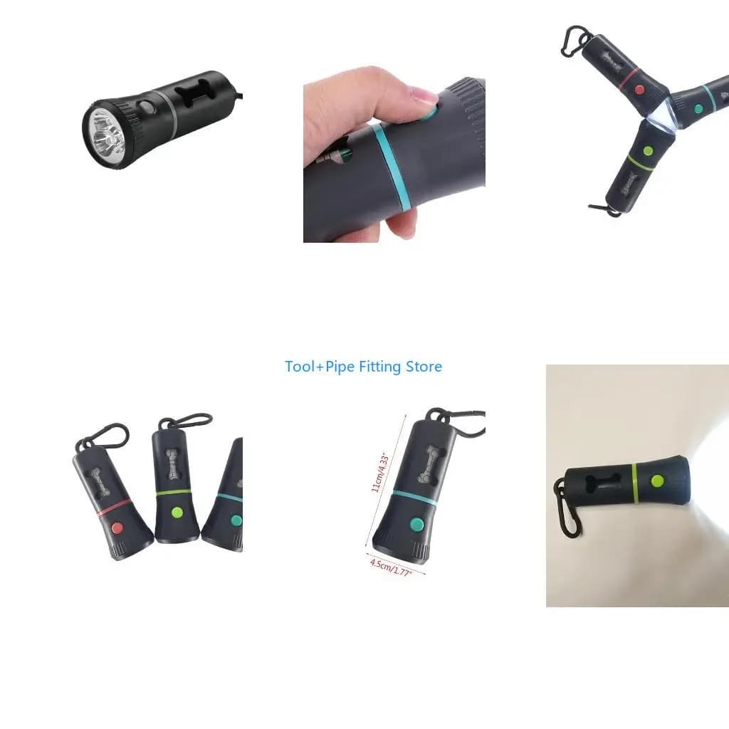 F92b dispensador saco cocô cachorro com lanterna led caixa lixo limpeza resíduos para transportador filhote