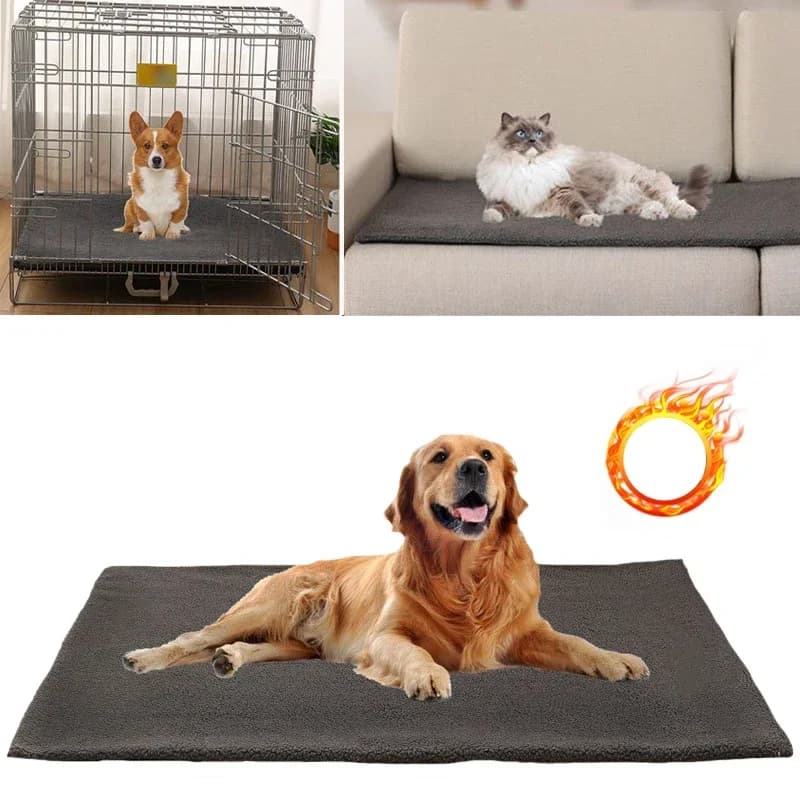Pet aquecimento espontâneo esteiras de dormir inverno quente cama do cão destacável filhote de cachorro gatinho cama para cães pequenos grandes esteiras acessórios para animais de estimação