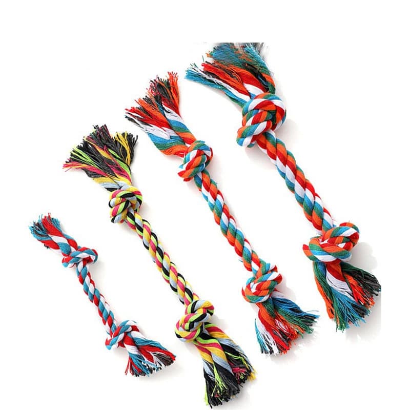 Brinquedo para cachorro, animal de estimação, molar, resistente à mordida, corda de algodão, nó para cachorro pequeno, alívio de limpeza de dentes, brinquedos de mastigar para animais de estimação