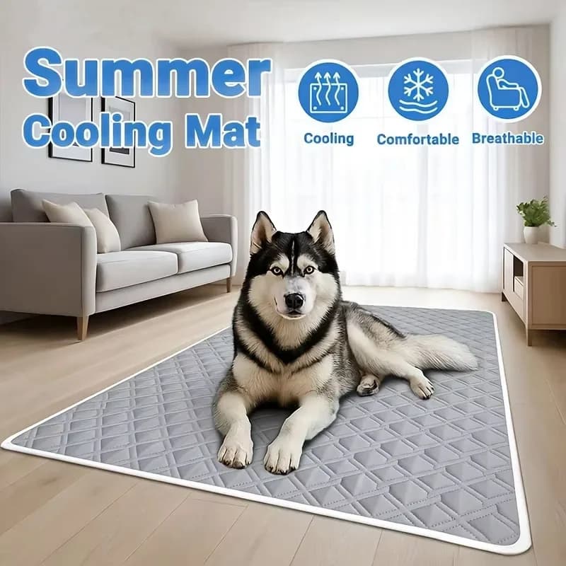 1PC Almofada de Resfriamento para Animais de Estimação de Verão, Lavável e Antiderrapante, Cama Grande para Cães e Almofada de Gelo para Gatos, Almofada de Resfriamento para Pets