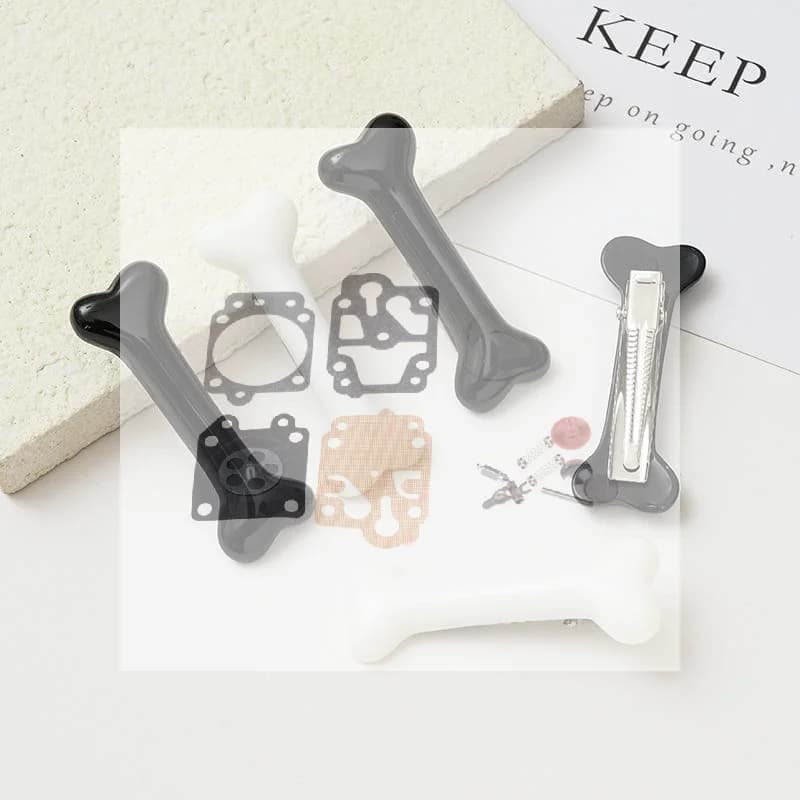 Presilhas de cabelo em formato de osso de cachorro, acessórios de moda para o cabelo feminino, grampos de cabelo de resina ecológica para meninas, acessório para penteados do dia a dia.