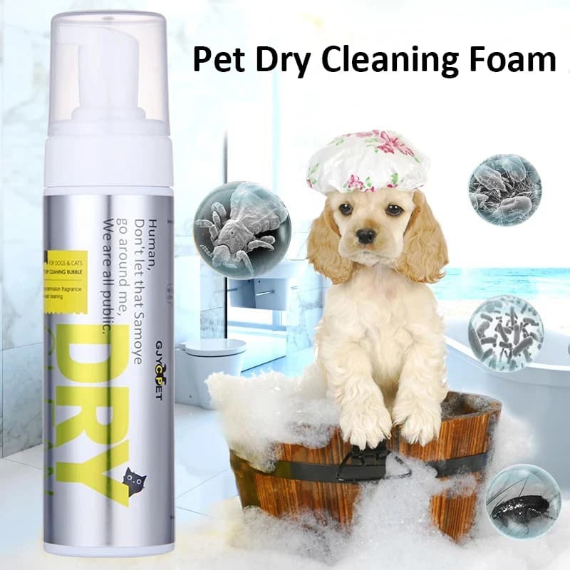 200ml pet espuma de limpeza a seco sem enxágue cão gato filhote de cachorro chuveiro gel supp shampoo desodorante esterilização deixar perfume pet supplie