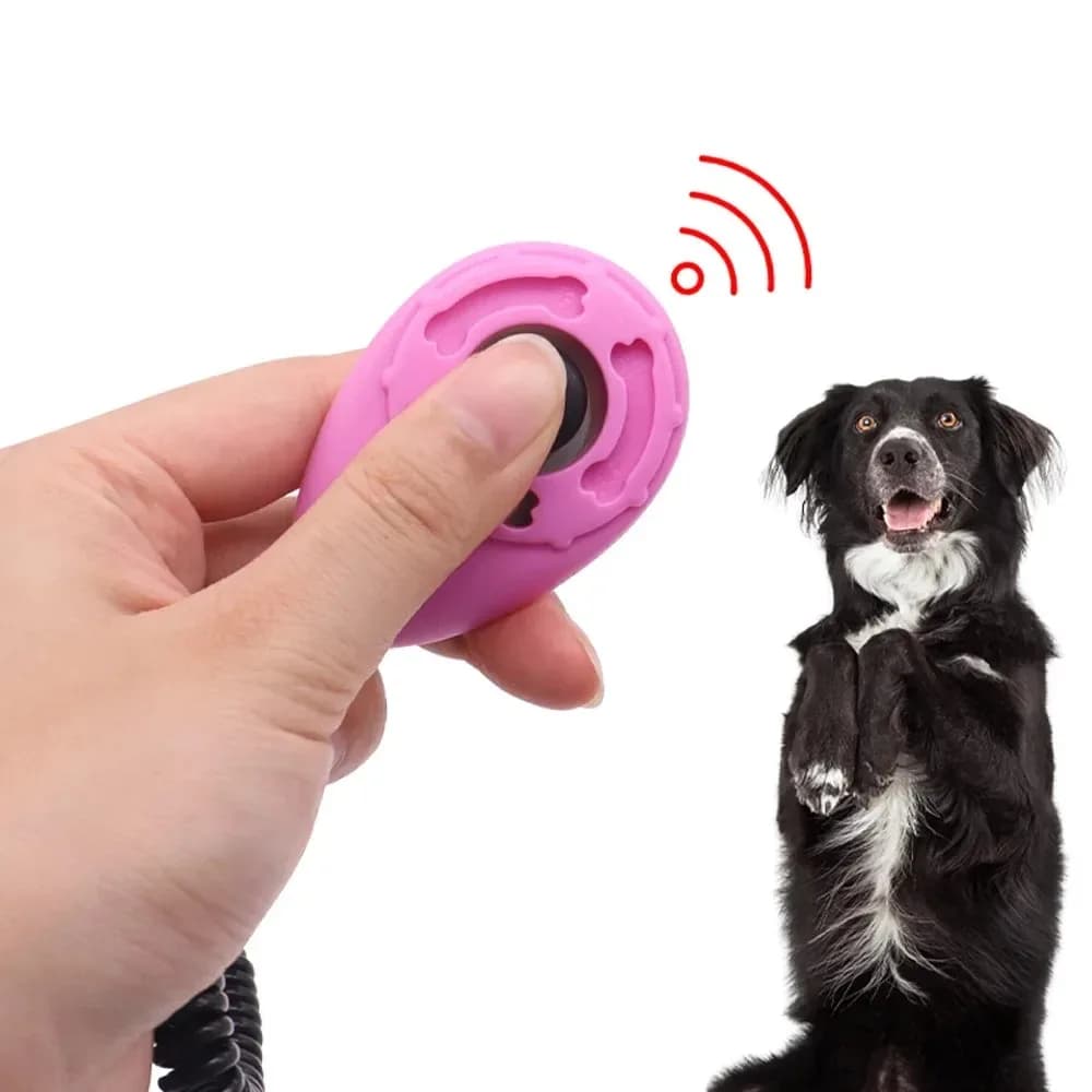 Clicker para treinamento de cães, fácil de usar, para gatos, cachorros, pássaros, cavalos, produto para animais de estimação com alça de pulso ajustável, durável e leve