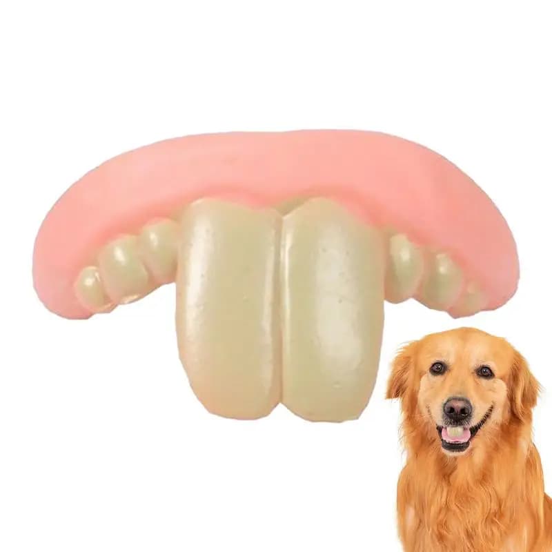 Dentes falsos para cão engraçado dentaduras engraçado filhote de cachorro dentaduras cão mordedor chaves brinquedo decoração do dia das bruxas prop pet decoração suprimentos