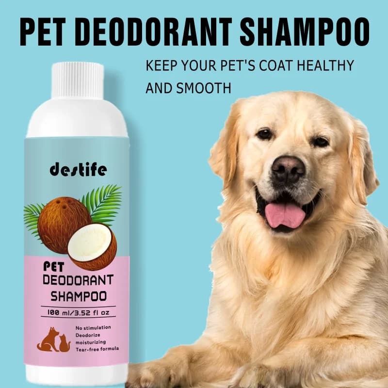 Shampoo Pet Body Wash Condicionador, Casaco de Cachorro, Desodorante Saudável e Suave, Fragrância Duradoura, Produtos para Cuidados com Cães e Gatos, 100ml
