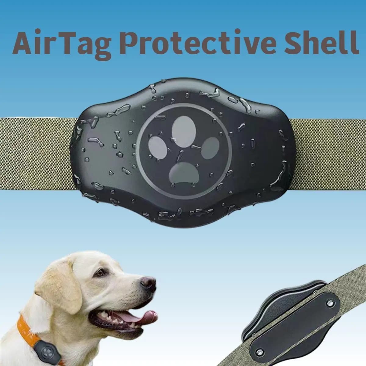 Aique ipx8 à prova dwaterproof água airtag escudo protetor pet anti-perdido gato/cachorro titular colar localizador gps caso rastreador suprimentos para animais de estimação etiqueta de ar