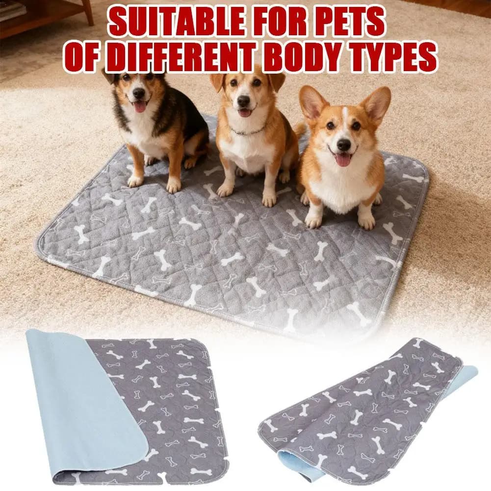 Tapete de cama para animais de estimação, reutilizável, almofada de urina para cachorro, xixi, absorção rápida, fralda para cães de estimação, almofadas de urina para cães pequenos, médios e grandes