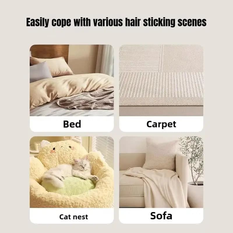 Escova Removedora de Pelos de Gato e Cachorro com Cabo Longo, Ferramenta Multifuncional para Limpeza de Pelos de Animais em Sofá, Carro, Carpete, Cama e Roupas