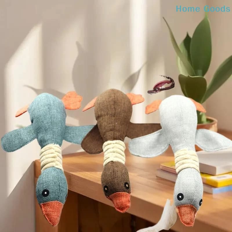 Brinquedo de Cachorro Pato Mallard de 30cm para Cães que Mastigam Muito, Brinquedo de Treinamento com Apito, Brinquedo Macio e Fofo para Cães com Apito