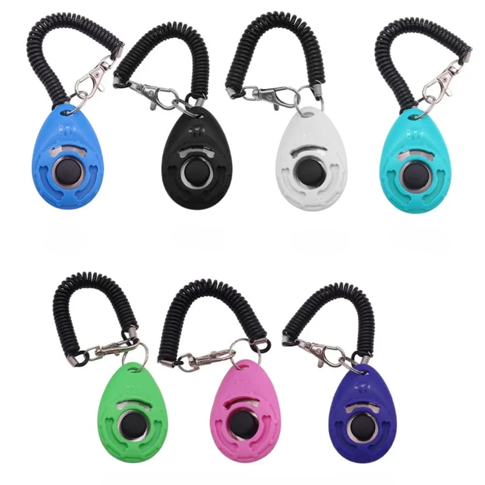 Clicker de treinamento para cães, fácil de usar para gatos, cachorros, pássaros, cavalos, produto para animais de estimação com alça de pulso ajustável, durável e leve