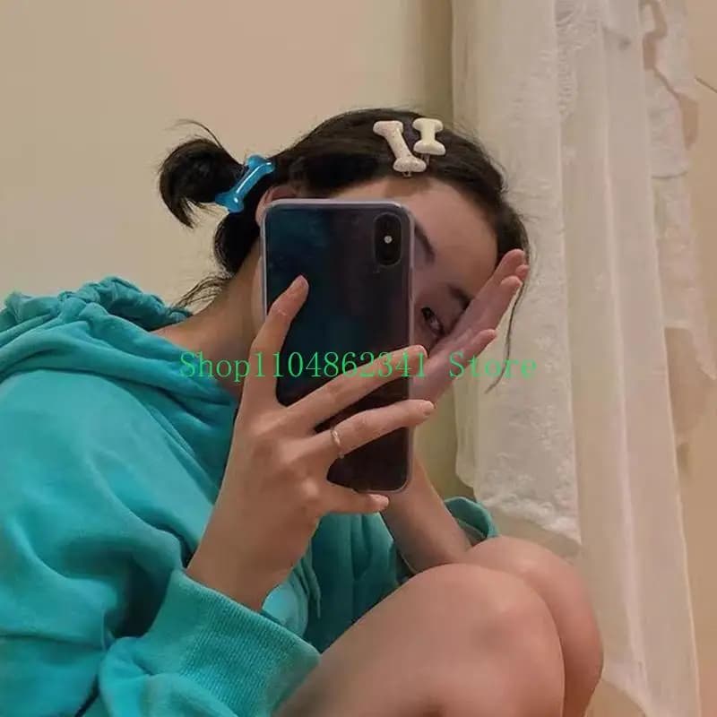 652F clipes cabelo osso cachorro vintage punk franja clipe bico pato ferramenta estilo cabelo
