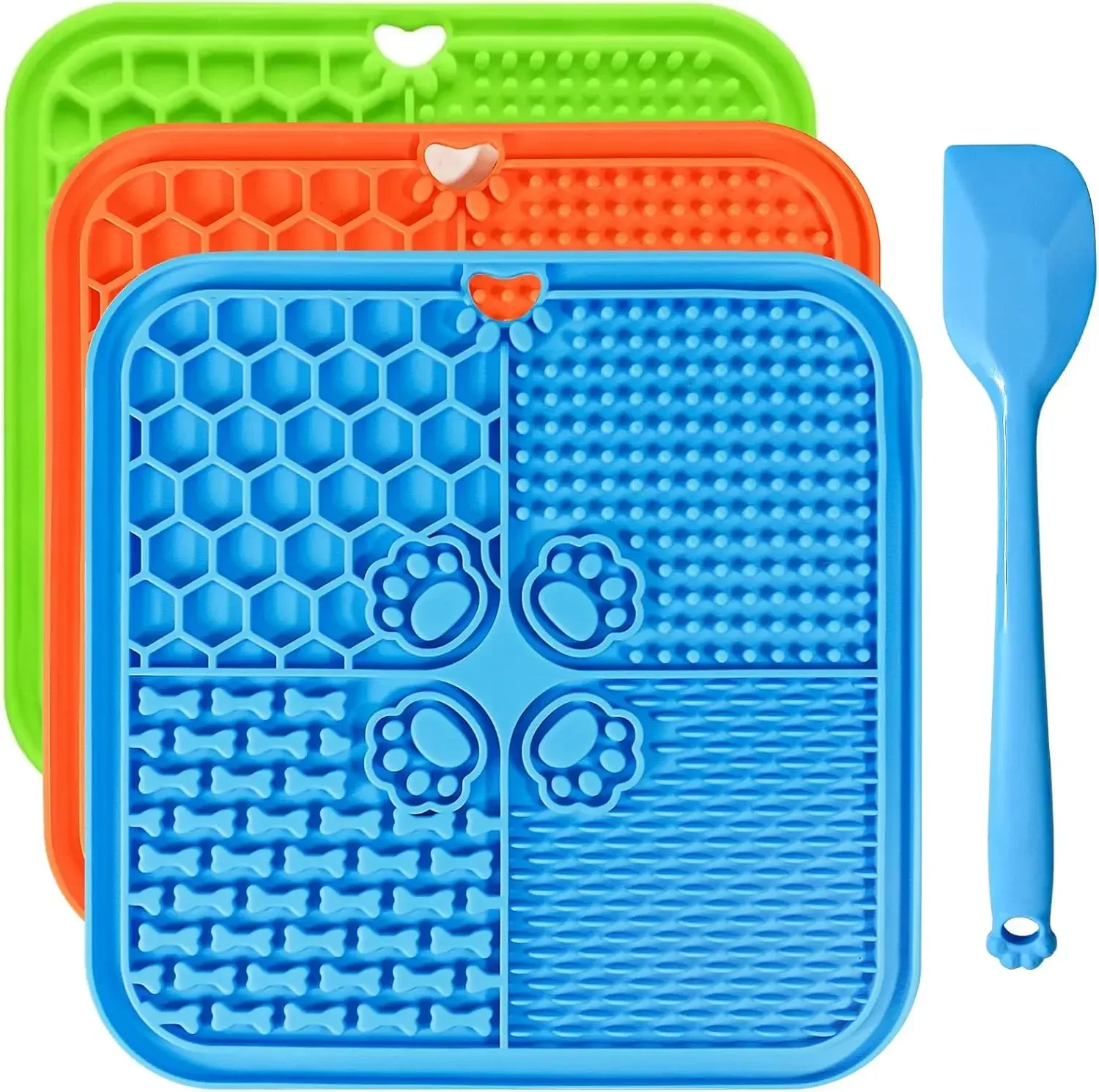 Tapete para lamber cães, tapete para lamber cães com ventosas, tapete para comida de cachorro e tigela lenta para gatos para alívio de ansiedade de cães.