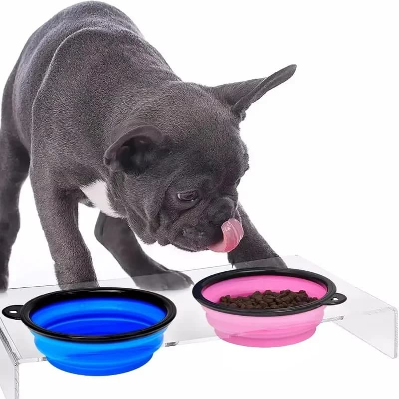 1 unidade, tigela dobrável para cães, 350 ml, feita de silicone, comedouro portátil para animais de estimação, ideal para viagens e uso ao ar livre, recipiente para comida e água para cachorros, segur