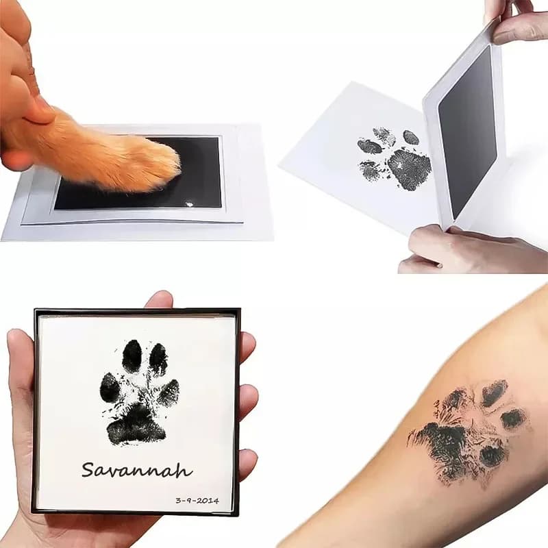 Kit de tinta para impressão de pata de cachorro e gato, seguro, não tóxico, fácil, faça você mesmo, toque limpo, sem tinta, lembrança para animais de estimação