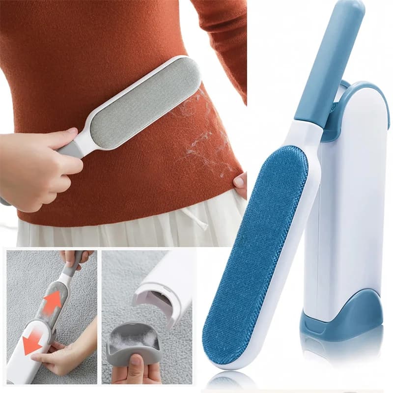 Removedor de Fiapos Mágico para Roupas, Escovas de Limpeza Estáticas Reutilizáveis para Sofá e Carpete, Escova Manual para Remover Pelos de Gato e Cachorro