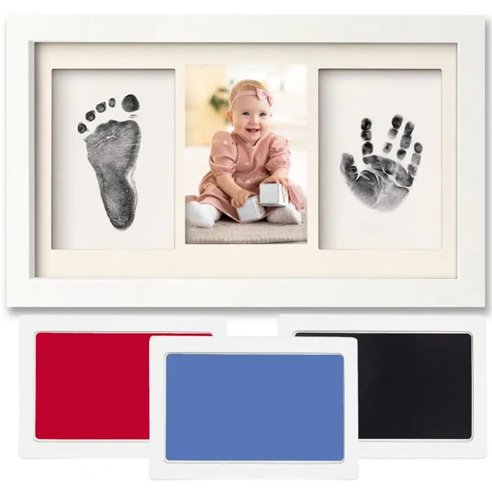 Kit de impressão de pata de animal de estimação, kit de impressão de pata de cachorro com almofadas de tinta de toque limpo, cartões de impressão para cães, gatos, lembrança de pegada de animal de est