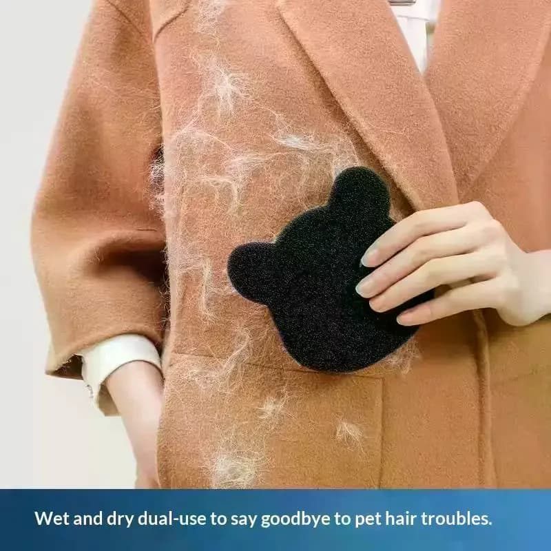 8 Peças Esponja Reutilizável para Limpeza de Pelos de Gato e Cachorro em Roupas e Sofás, Removedor de Pelos de Animais em Formato de Urso, Bola de Lavagem para Máquina de Lavar, Coletor de Fiapos